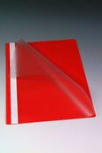 Farde à devis A4 - couverture transparente en PP - rouge