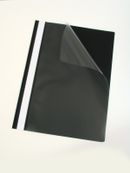 Farde à devis A4 - couverture transparente en PP - noir