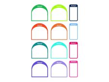 Avery - 12 Étiquettes pour chaussures couleurs assorties