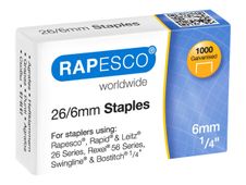 Rapesco - Boîte de 1000 agrafes 26/6 - jusqu'à 20 feuilles