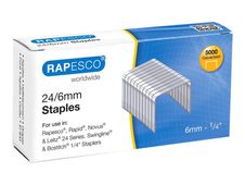 Rapesco - Boîte de 5000 agrafes 24/6 - jusqu'à 20 feuilles