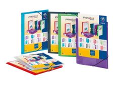 Viquel Propyglass - Chemise à 3 rabats personnalisable - A4 - bleu