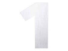 Pickup Alu Brosse - Étiquette autocollante 145 mm - Chiffre 1