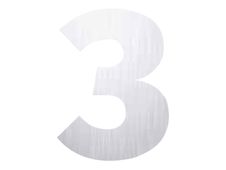 Pickup Alu Brosse - Étiquette autocollante 145 mm - Chiffre 3