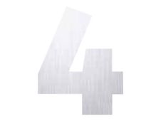 Pickup Alu Brosse - Étiquette autocollante 145 mm - Chiffre 4