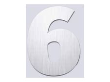 Pickup Alu Brosse - Étiquette autocollante 145 mm - Chiffre 6