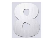 Pickup Alu Brosse - Étiquette autocollante 145 mm - Chiffre 8