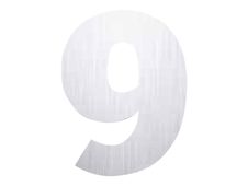 Pickup Alu Brosse - Étiquette autocollante 145 mm - Chiffre 9