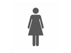 Pickup Home 3D - Plaque Acrylique Femmes - 9 x 9 cm - blanc