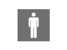 Pickup Home 3D - Plaque Acrylique Hommes - 9 x 9 cm - blanc