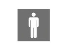 Pickup Home 3D - Plaque Acrylique Hommes - 9 x 9 cm - gris