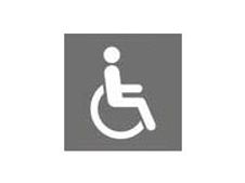 Pickup Home 3D - Plaque Acrylique Handicapés - 9 x 9 cm - gris