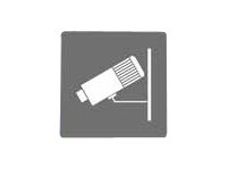 Pickup Home 3D - Plaque Acrylique Surveillance caméra - 9 x 9 cm - gris