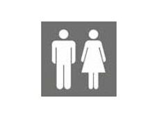 Pickup Home 3D - Plaque Acrylique Femmes/Hommes - 9 x 9 cm - bois