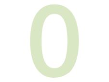 Pickup Glow in the dark - Étiquette autocollante phosphorescente 100 mm - Chiffre 0