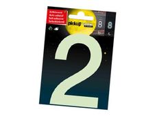 Pickup Glow in the dark - Étiquette autocollante phosphorescente 100 mm - Chiffre 2