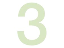 Pickup Glow in the dark - Étiquette autocollante phosphorescente 100 mm - Chiffre 3