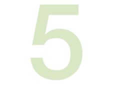 Pickup Glow in the dark - Étiquette autocollante phosphorescente 100 mm - Chiffre 5