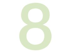 Pickup Glow in the dark - Étiquette autocollante phosphorescente 100 mm - Chiffre 8