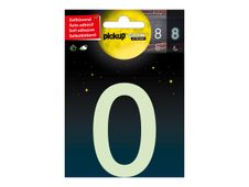 Pickup Glow in the dark - Étiquette autocollante phosphorescente 75 mm - Chiffre 0
