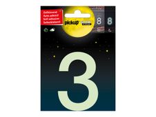 Pickup Glow in the dark - Étiquette autocollante phosphorescente 75 mm - Chiffre 3