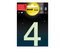 Pickup Glow in the dark - Étiquette autocollante phosphorescente 75 mm - Chiffre 4