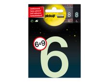 Pickup Glow in the dark - Étiquette autocollante phosphorescente 75 mm - Chiffre 6/9