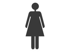 Pickup - Plaque de porte 3D Pro - Dame - blanc