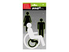Pickup - Plaque de porte 3D Pro - Handicapés - blanc
