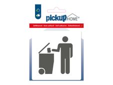 Pickup Home 3D - Plaque Acrylique Local poubelles - 9 x 9 cm - blanc
