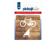 Pickup Home 3D - Plaque Acrylique Local vélos et poussettes - 9 x 9 cm - bois