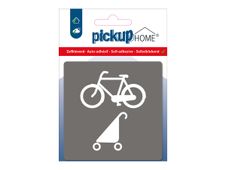 Pickup Home 3D - Plaque Acrylique Local vélos et poussettes - 9 x 9 cm - gris