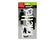 Pickup - Plaque de porte 3D Pro - Toilettes - blanc