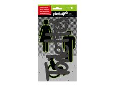 Pickup - Plaque de porte 3D Pro - Toilettes - gris