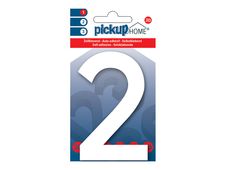 Pickup Home 3D Rio - Étiquette autocollante 100 mm - Chiffre 2 -  blanc