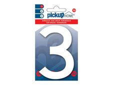Pickup Home 3D Rio - Étiquette autocollante 100 mm - Chiffre 3 -  blanc