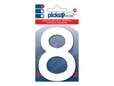 Pickup Home 3D Rio - Étiquette autocollante 100 mm - Chiffre 8 -  blanc
