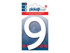 Pickup Home 3D Rio - Étiquette autocollante 100 mm - Chiffre 9 -  blanc