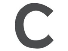 Pickup Home 3D Rio - Étiquette autocollante 100 mm - Lettre C - blanc