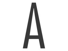 Pickup Home 3D Stockholm - Étiquette autocollante 90 mm - Lettre A - gris