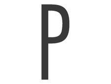 Pickup Home 3D Stockholm - Étiquette autocollante 90 mm - Lettre P - gris