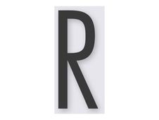 Pickup Home 3D Stockholm - Étiquette autocollante 90 mm - Lettre R - gris