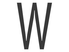 Pickup Home 3D Stockholm - Étiquette autocollante 90 mm - Lettre W - gris