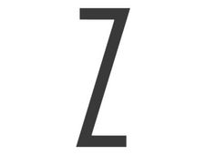 Pickup Home 3D Stockholm - Étiquette autocollante 90 mm - Lettre Z - gris