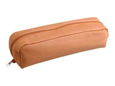 Clairefontaine - Trousse ronde - cuir teinté - disponible dans différentes couleurs