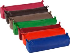 Clairefontaine - Trousse ronde - cuir teinté - disponible dans différentes couleurs