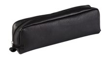Clairefontaine - Trousse rectangulaire - cuir noir vieilli