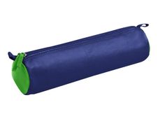 Clairefontaine - Trousse ronde - cuir - bicolore bleu/vert