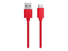 Bigben WOW - câble de charge et de synchronisation USB/USB-C - 1 m - rouge