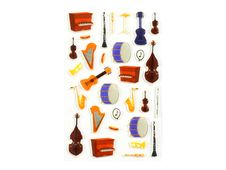Maildor - 1 feuille gommettes instruments de musique